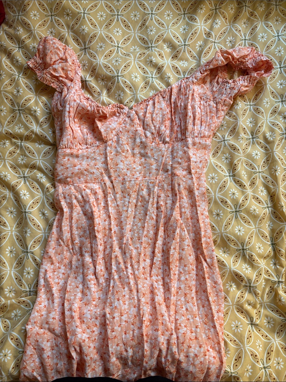 H&M Peach Floral Dress